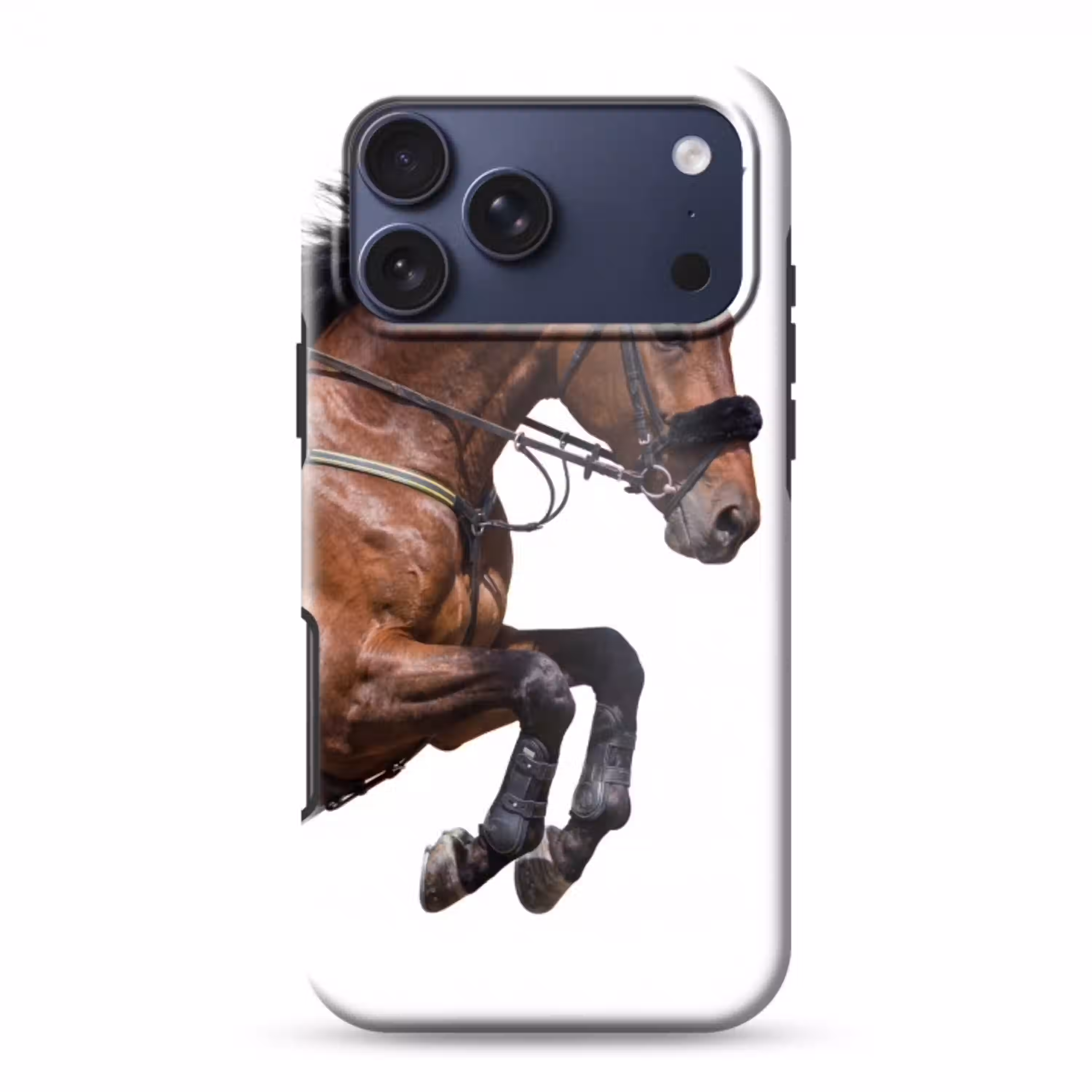 Paard - Springen - Modern Toughcase MagSafe Apple iPhone 17 Pro Max klein -3d