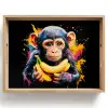 Aap - Graffiti - Kleurrijk - Bananen - Modern Dienblad Rechthoek middel -z3d_shopping