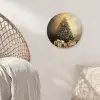 Kerstboom - Cadeaus - Goud Wandcirkel kunststof plaat 5mm dik klein -sfeer5