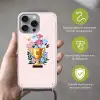 Trofee - Best Mom - Bloemen - Kleurrijk Hoesje iPhone 16 Pro Max met koord klein -sfeer2_NL