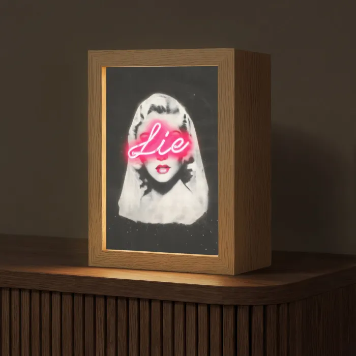 Neon - Letters - Vintage - Vrouw Light Box met kabel (Tafellamp) klein -z3d_website