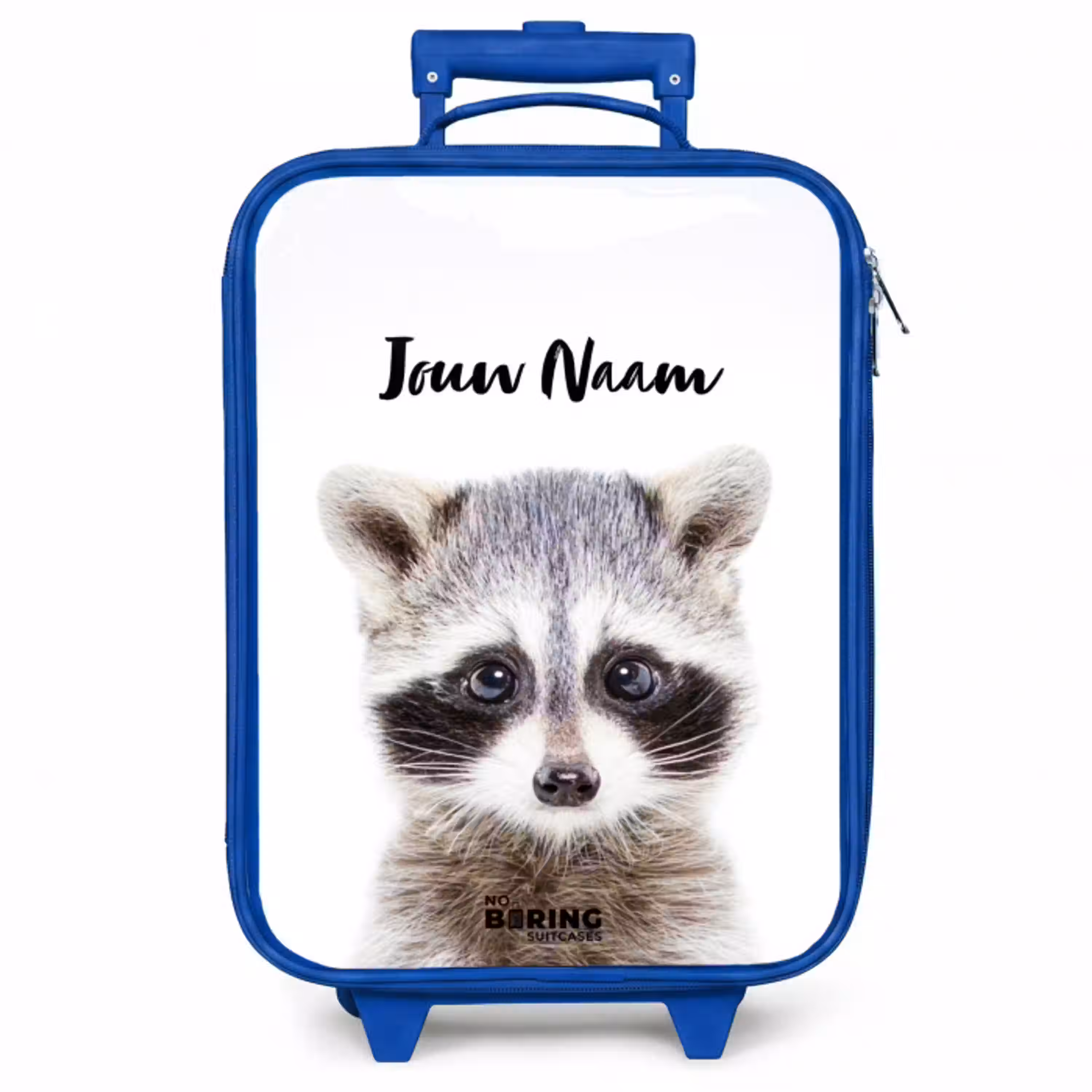 Rachid Racoon Kinderkoffer - Blauw klein -zzz_website3d