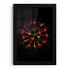 Bloemen - Oranje - Roze - Zwart fotolijst zwart zonder passe partout klein -3d