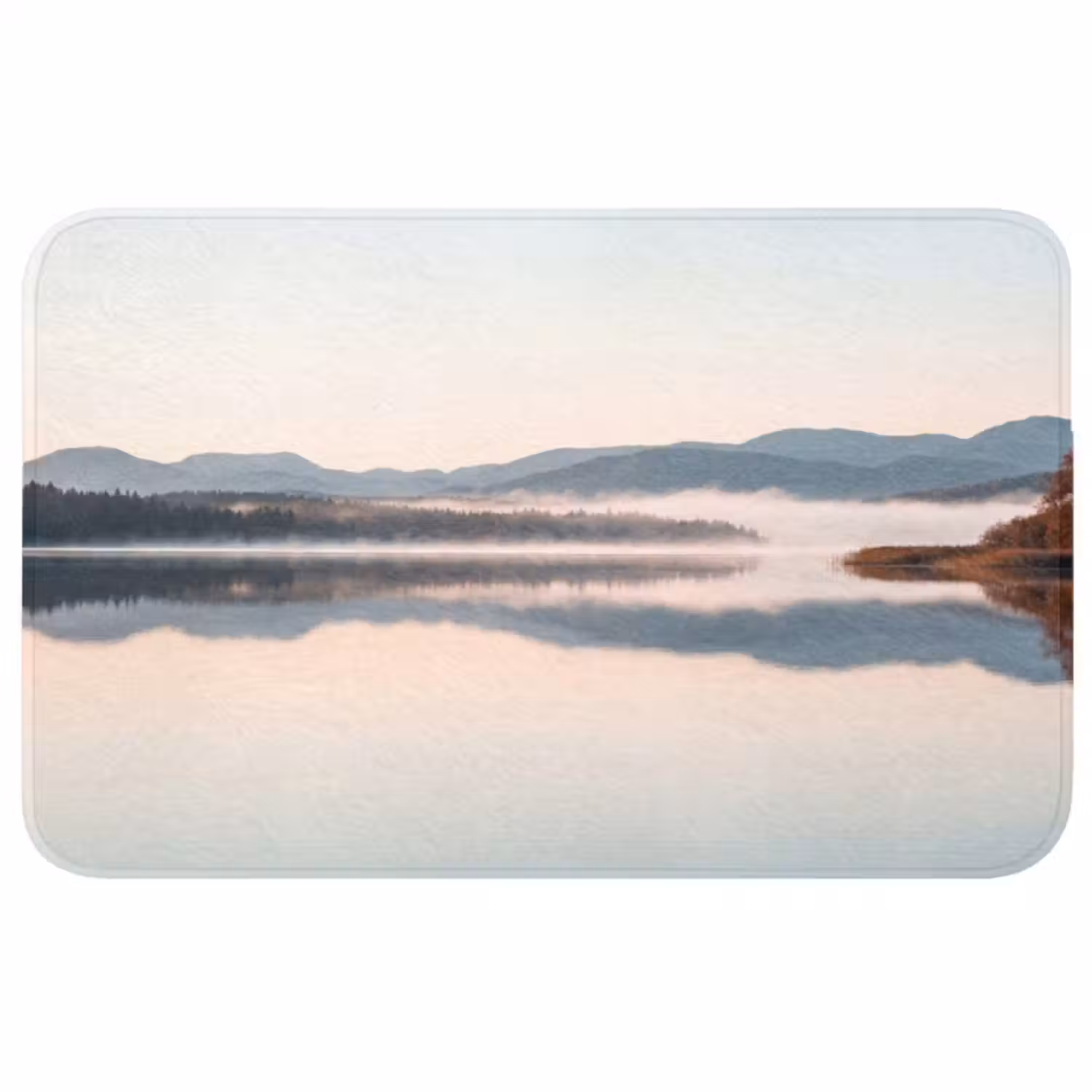 Badmat - Water - Bomen - Mistlaag