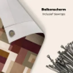 Modern - Geometrie - Kleurrijk Balkonbeschermer Duitsland klein 596 -closeup_NL