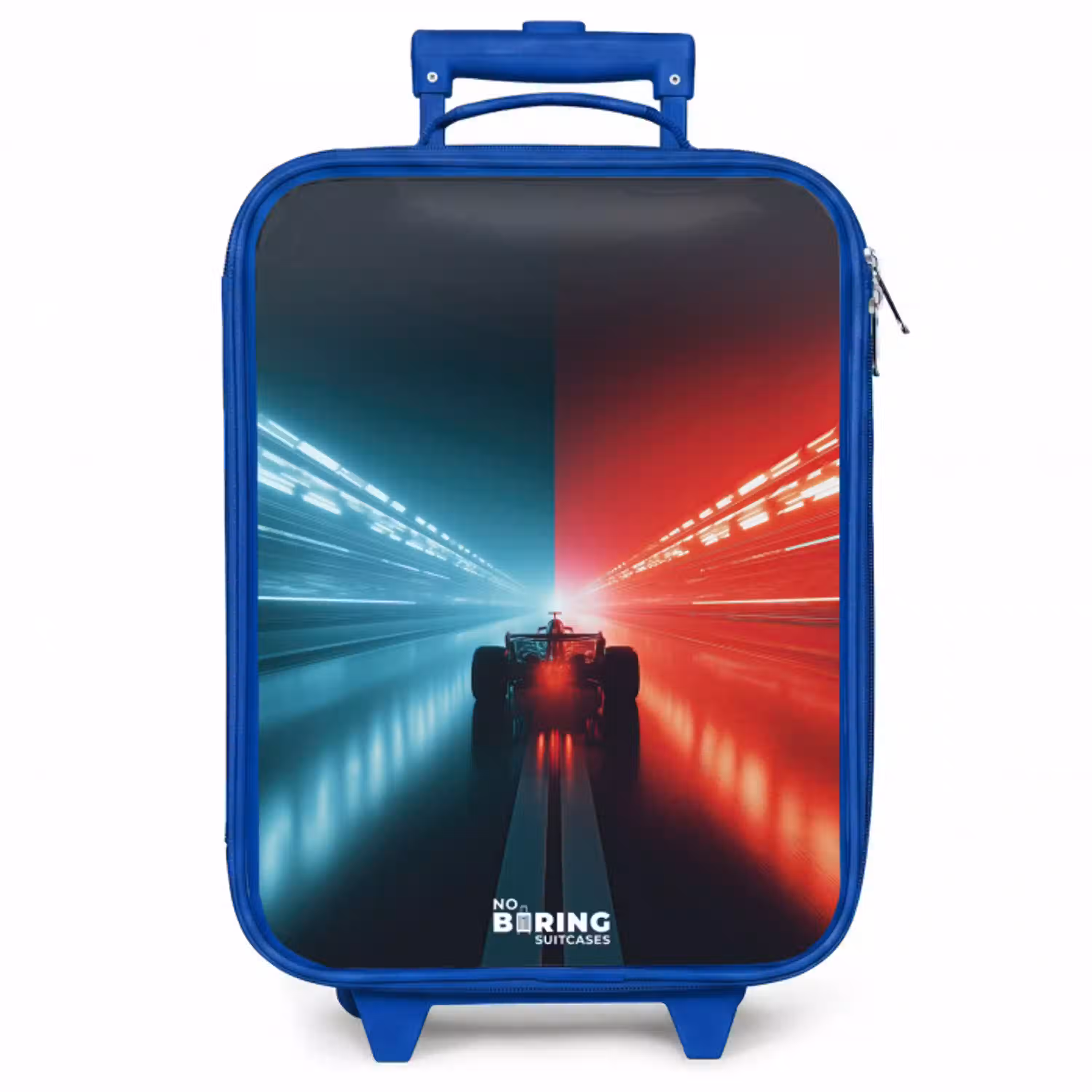 Baan - Raceauto - Neon - Rood Kinderkoffer - Blauw klein -zzz_website3d
