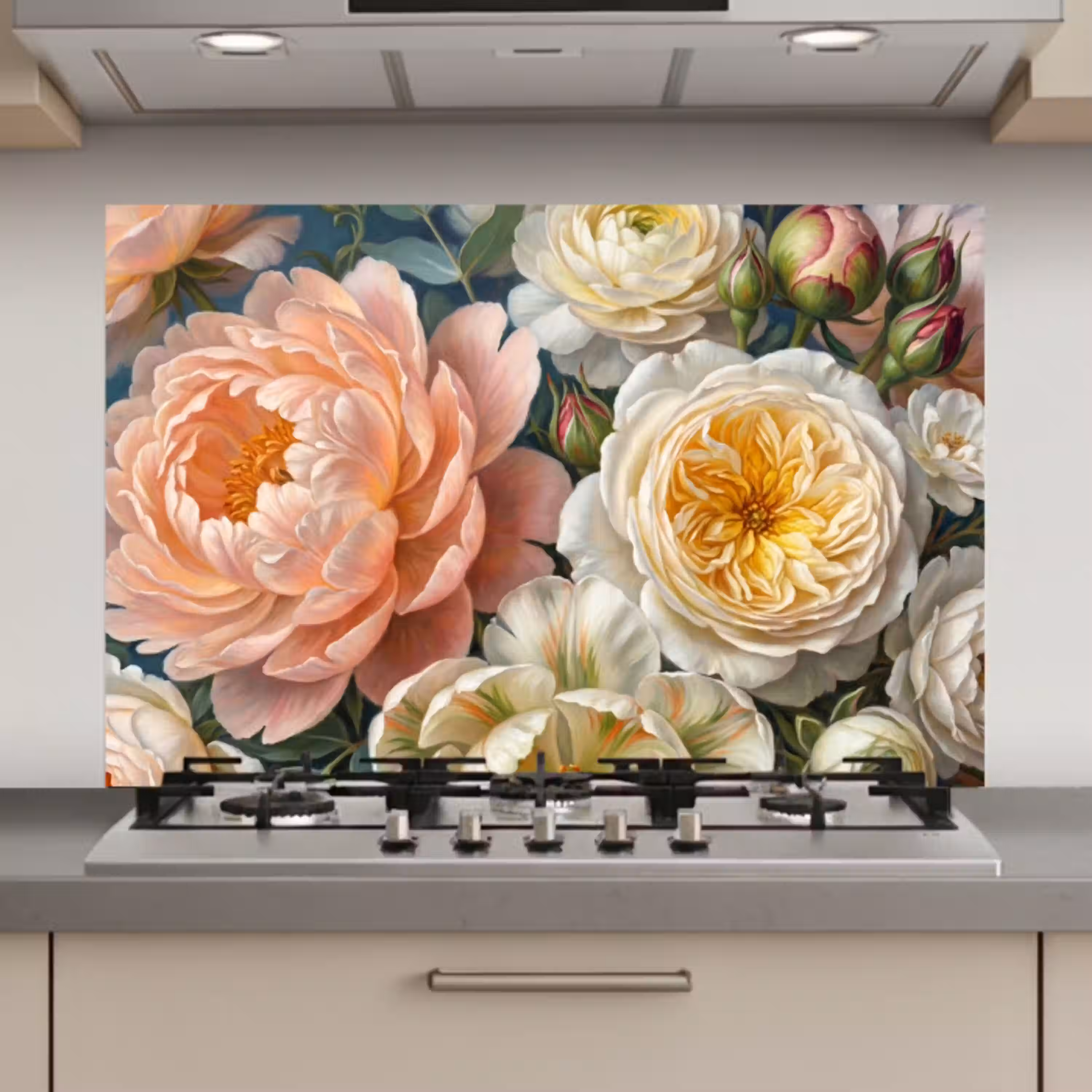 Bloemen - Boeket - Natuur - Klassiek - Kleurrijk keuken achterwand spatscherm klein -3d_website