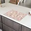 Beige - Vormen - Rood - Patroon Inductie beschermer vinyl 3mm klein 276 -sfeer8