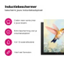 Kolibrie - Illustratie - Kleurrijk Inductie beschermer vinyl 3mm klein -wsfeer2_website