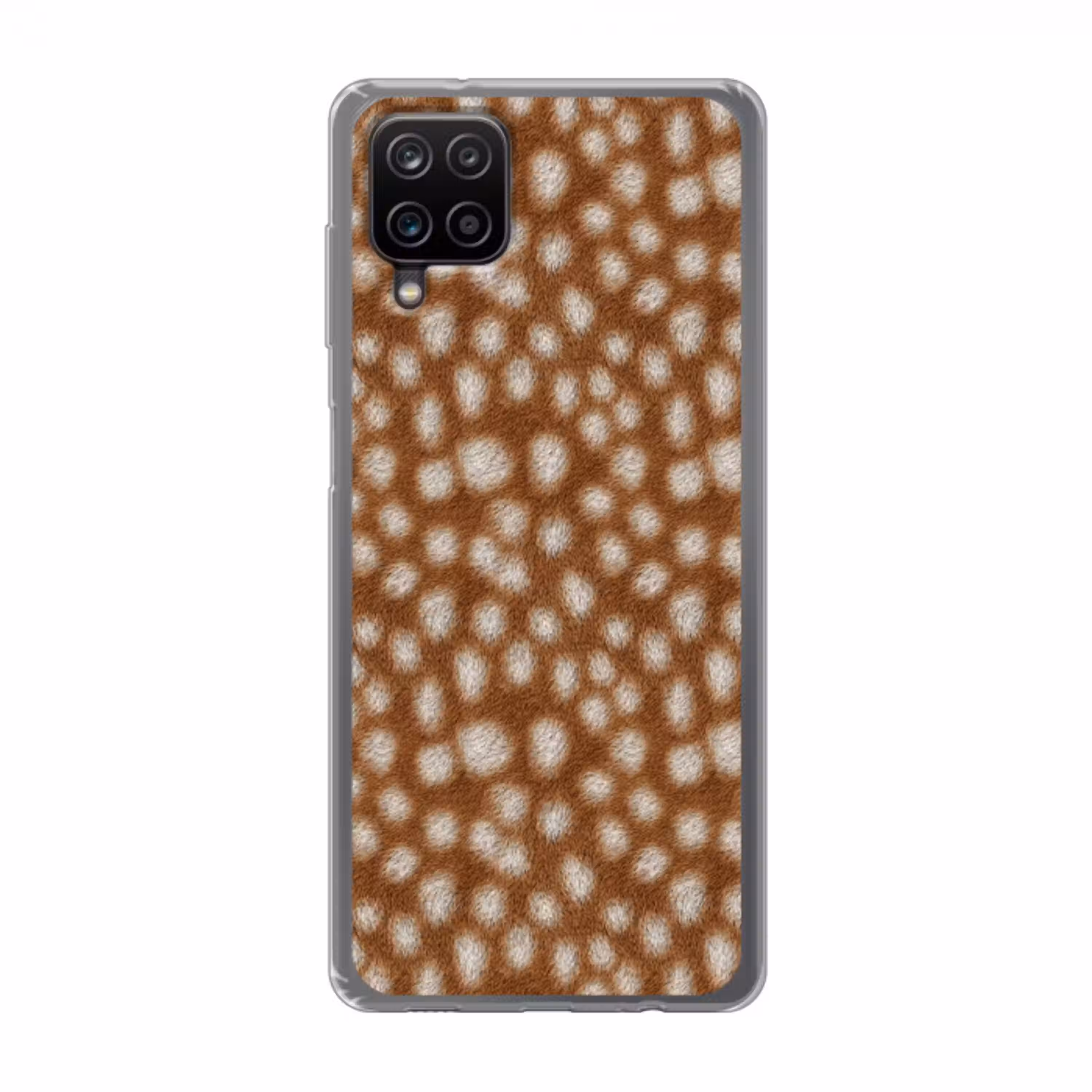 Hert - Vacht - Bruin Telefoonhoesje Samsung Galaxy A12 klein 372 -3d