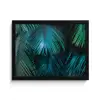 Inductie mat - Jungle - Inductie beschermer - Palmblad - Natuur fotolijst zwart zonder passe partout klein -3d