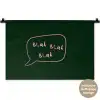 Tekstwolkje - Donkergroen - BLAH BLAH BLAH Wandkleed katoen klein -t3d_DE