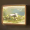 Schaap - Weide - Groen Light Box met batterij (Wandlamp) middel -z3d_website