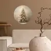 Kerst - kerstboom - Sneeuw - Art Wandcirkel behangsticker klein -sfeer1