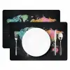 Wereldkaart - Krijtstrepen - Regenboog Placemat vinyl groot -zzsfeer2_Kitchenyeah-website