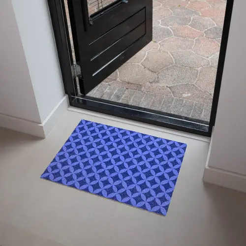 Patroon - Blauw Deurmat klein -sfeer5