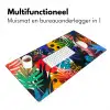 Bladeren - Vormen - Abstract - Kleurrijk Muismat XXL klein -sfeer4