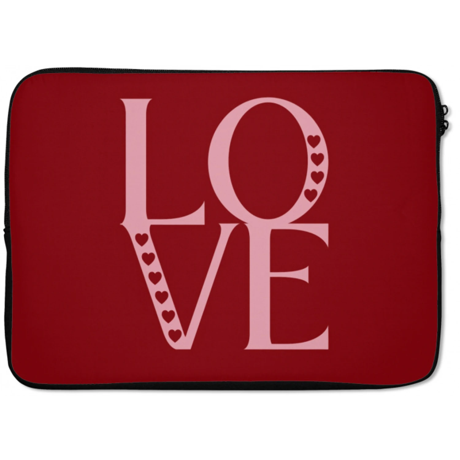 Love - Rood - Hatjes laptophoes neopreen klein -zkaufland3dotto