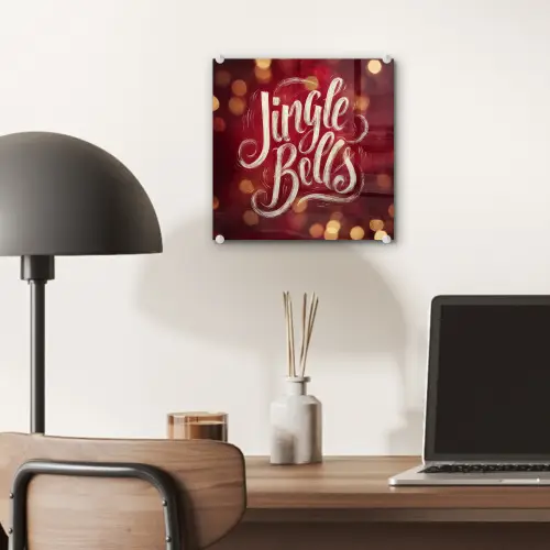 Jingle - Bells - Kerst - Rood plexiglas 5mm klein -sfeer6