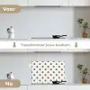 Hart - Rond - Wit - Zwart keuken achterwand spatscherm klein 900 -voor_na_NL