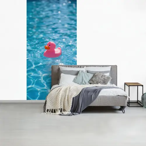 Badeend - Dobberend - Roze fotobehang vinyl groot -slaapkamer