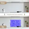 Zebra - Blauw - Paars - Pastel keuken achterwand spatscherm klein 900 -voor_na_NL