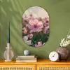 Bloemen - Paars - Wazig Wandcirkel Ovaal Forex klein -sfeer2