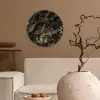 Marmer - Zwart - Goud Wandcirkel plexiglas klein 852 -sfeer1