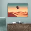 Luchtballon - Woestijn - Zonsondergang - Blauw canvas 2cm klein -sfeer4