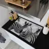 Zebra's - Zwart - Wit Inductie beschemer met haakjes klein -sfeer1