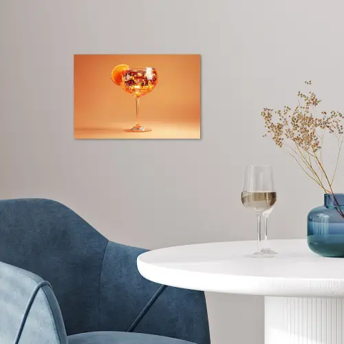 Drank - Oranje - Glitter - Disco poster papier klein -sfeer3