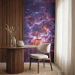 Space - Stars - Abstract - Colorful Behang Vlies klein -sfeer1