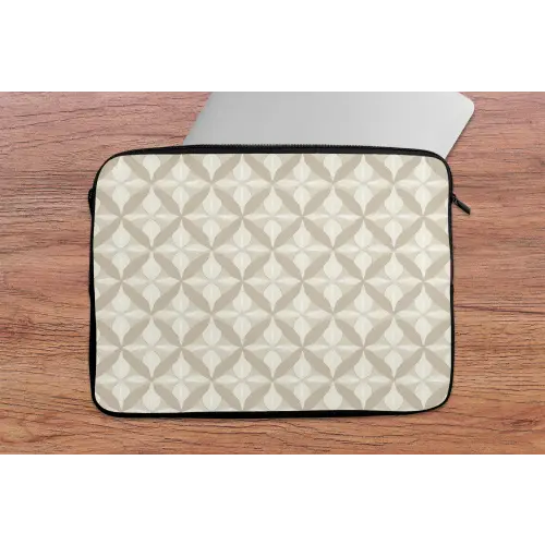 Patroon - Klassiek - Beige laptophoes neopreen klein 279 -tafel