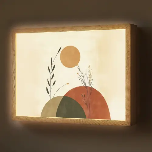 Planten - Abstract - Vormen Light Box met batterij (Wandlamp) middel -z3d_website