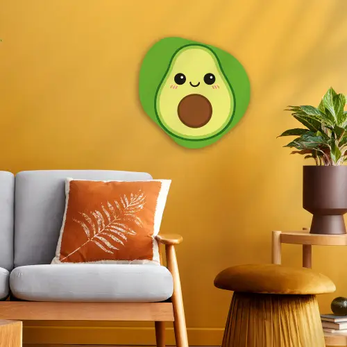 Avocado - Groen - Speels Wandcirkel Organisch Forex 3mm klein -sfeer4