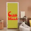 Ciao bella - Rood - Groen - Stippen deurposter klein -sfeer1