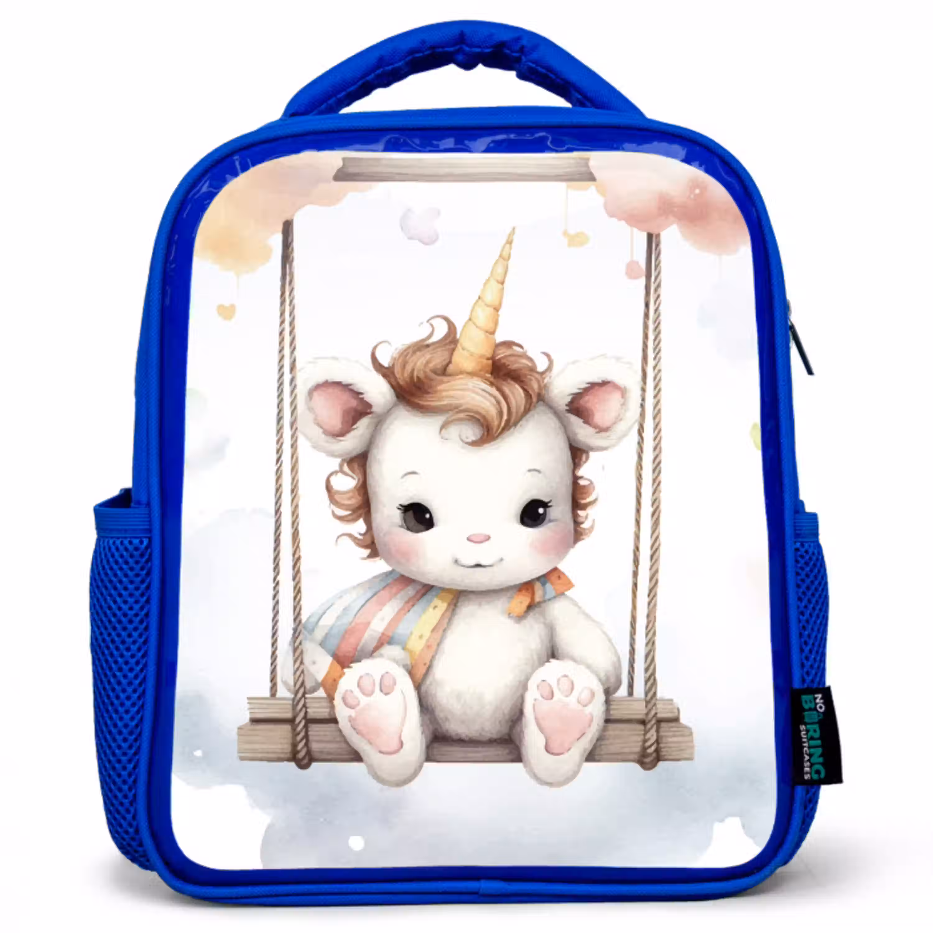 Eenhoorn - Dier - Kinderen - Unicorn Kinderrugzak - Blauw middel -3d