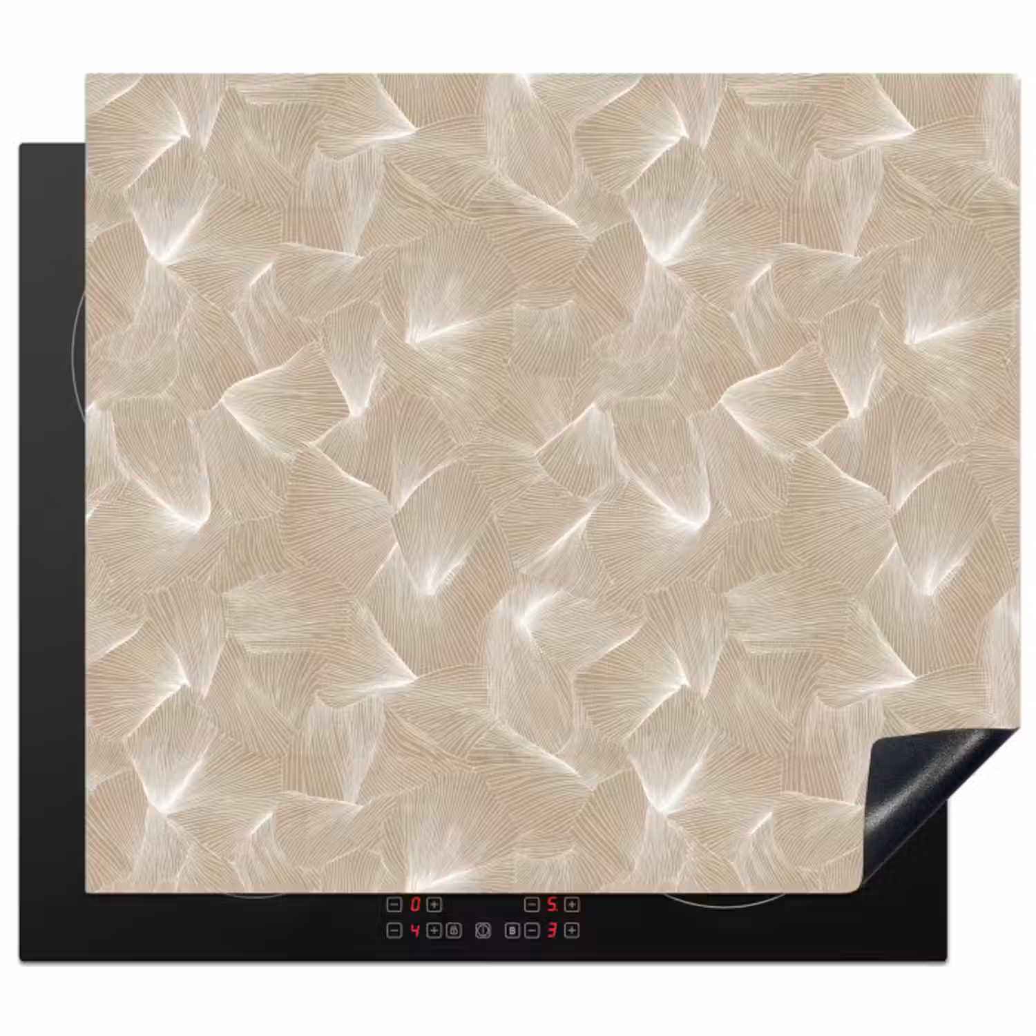 Inductie beschermer - Organisch - Textuur - Beige