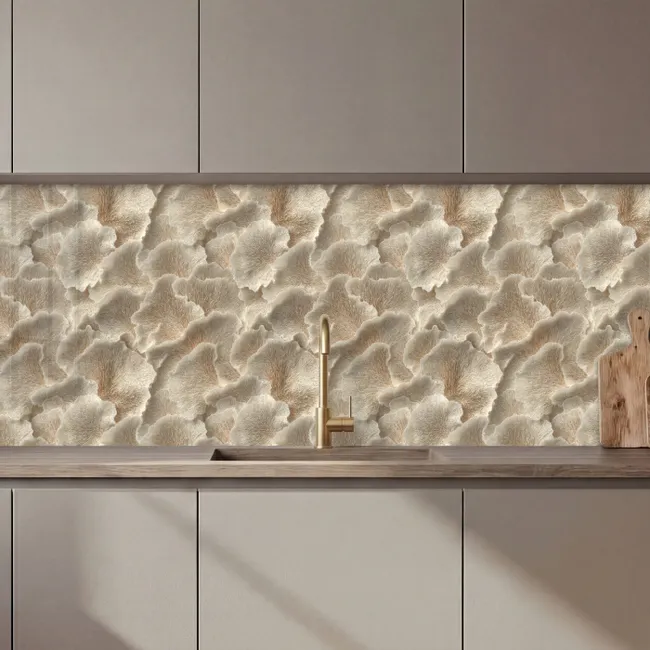 Küchenrückwand - Fächertexturen - Beige - Fasertextur