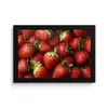 Aardbei - Fruit - Rood fotolijst zwart zonder passe partout klein -3d