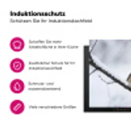 Roodborstje - Tak - Sneeuw - Winter - Levendig Inductie beschermer vinyl 3mm klein -zzzzzzz-lf-ups