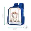 Eenhoorn - Dier - Kinderen - Unicorn Kinderrugzak - Blauw middel -productfoto_formaten