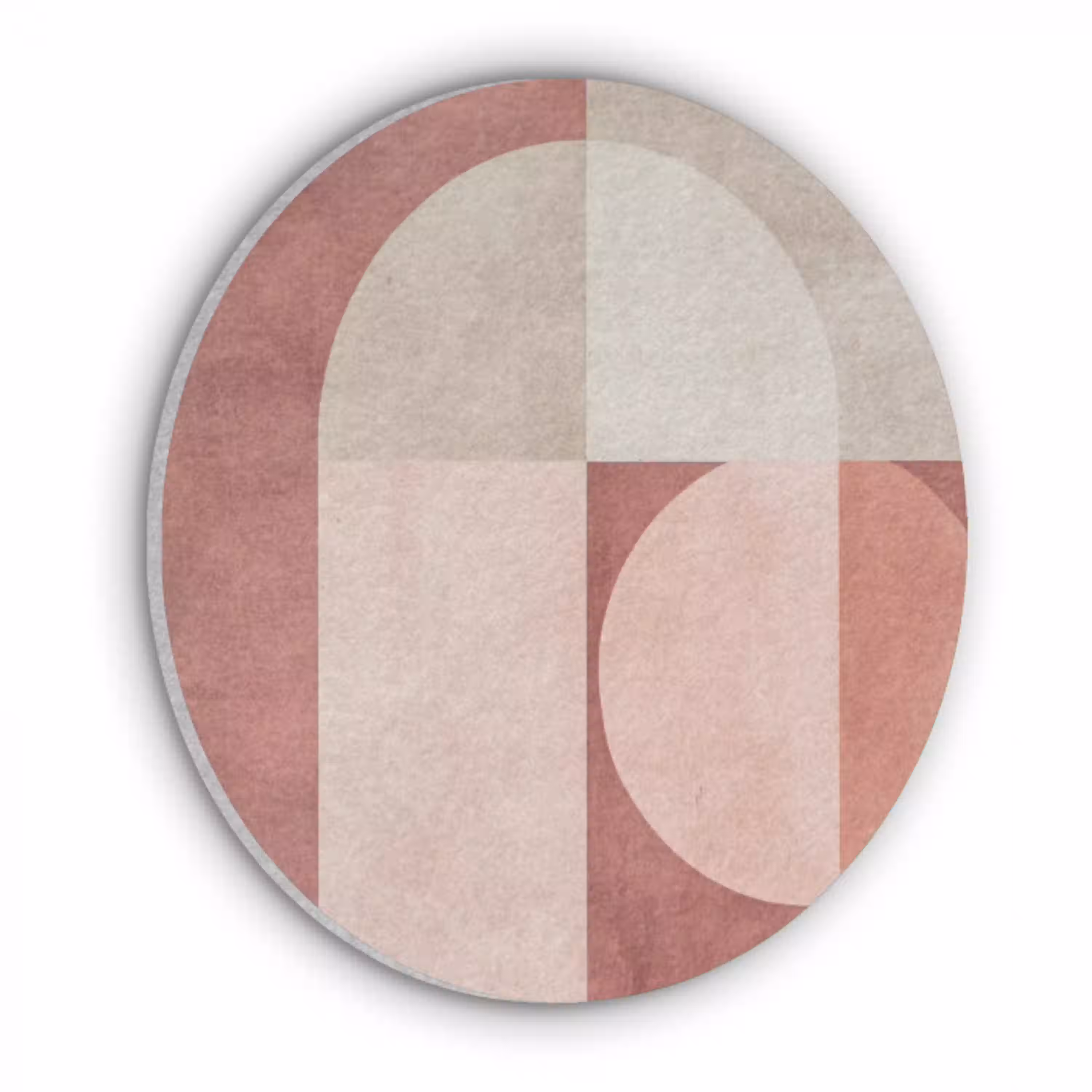 Figuren - Abstract - Roze Akoestische PET Vilt - Rond klein -3d