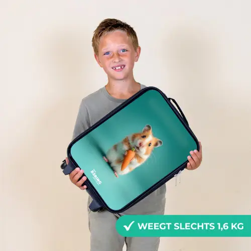 Hamster - Wortel - Dier Kinderkoffer - Zwart klein -sfeer4_NL