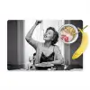 Vrouw - Spaghetti - Zwart - Wit Placemat vinyl groot -zzzproduct_Kitchenyeah-website