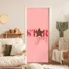Star girl - Roze - Panter - Ster deurposter klein -sfeer2