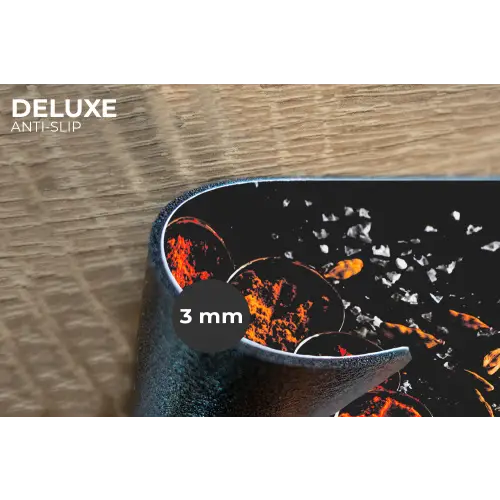 Kruiden - Lepels - Zout - Specerijen - Zwart Placemat vinyl groot -closeup