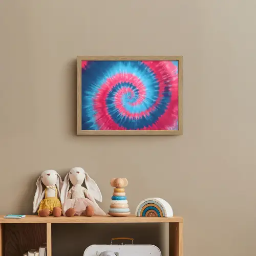 Spiraal - Roze - Draaiend Light Box met batterij (Wandlamp kind) middel -sfeer2_kind