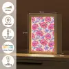 Bloemen - Patroon - Meerkleurig Light Box met kabel (Tafellamp) klein 925 -USP_NL