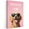 Zonnebril - Hartjes - Hond - Valentijn Tuinposter op houten frame 2 cm dik klein -3d
